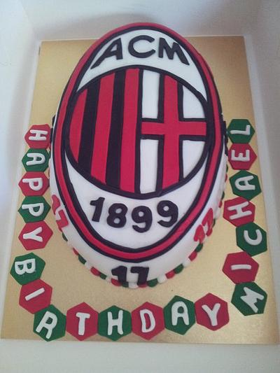 AC Milan Logo Soccer Cake - Cake by DolceSofia