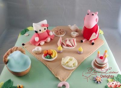 Peppa Pig and Kitty Picnic - Cake by Dee-Licious Delights