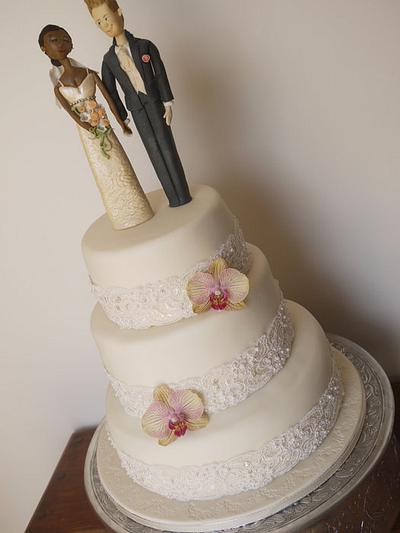 Yasmin Wedding Cake - Cake by Scrummy Mummy's Cakes