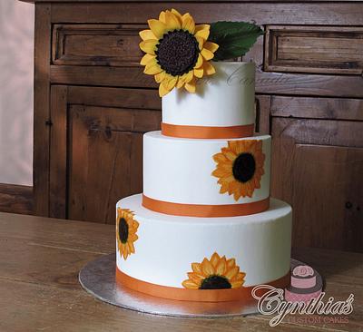 The Sun Flower Cake - Cake by Cynthia Jones