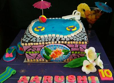 MOSAIC Swimming pool cake  - Cake by CAKE RAGA