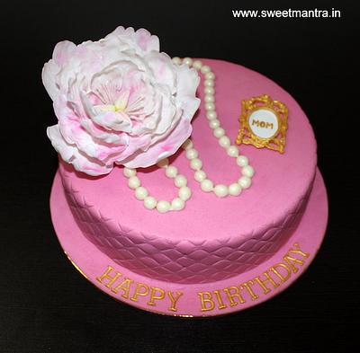Peony flower cake - Cake by Sweet Mantra Homemade Customized Cakes Pune