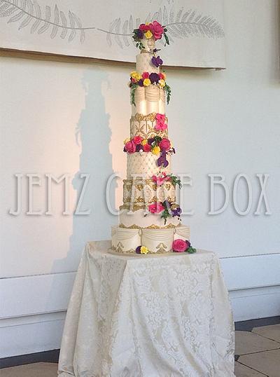 My first 6ft wedding cake - Cake by Jemz Cake Box