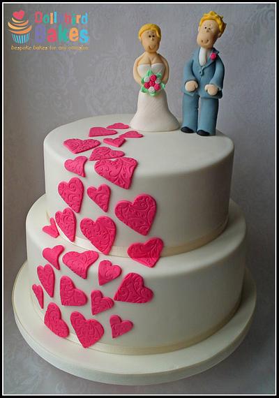 Heart Wedding cake - Cake by Dollybird Bakes