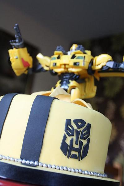 Bumblebee transformer cake - Cake by Ballderdash & Bunting