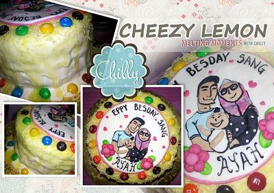 2d fondant family topper - Cake by Chilly