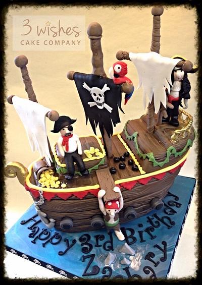 Pirate Ship - Cake by 3 Wishes Cake Co