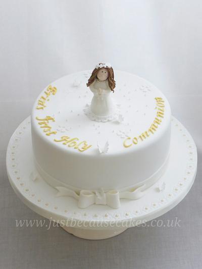 First Communion Cake - Cake by Just Because CaKes