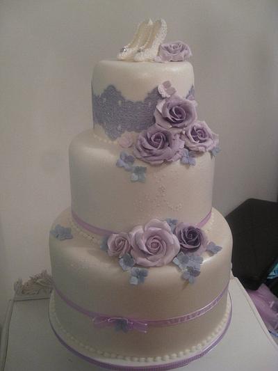 lavendar and lace - Cake by The Vintage Baker