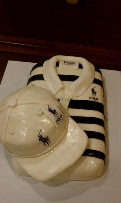 POLO SHIRT AND HAT CAKE #2 - Cake by Erica Lindsey