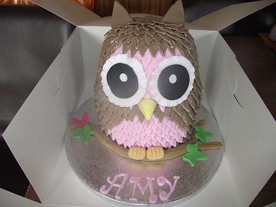 owl cake - Cake by lisa's cakes