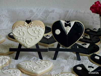 Justin & Yrelle's wedding cookies - Cake by Sweet Dreams by Heba 