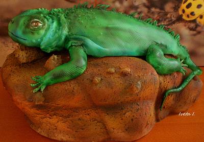 Iguana on stone - Cake by Ivule
