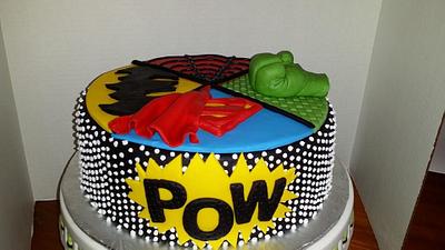 Retro Super Hero Birthday Cake - Cake by Melissa