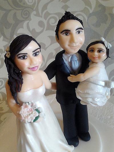 wedding and baptism custom figurines  - Cake by Mnhammy by Sofia Salvador