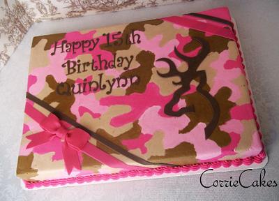 Girly Camo/Browning Deer - Cake by Corrie