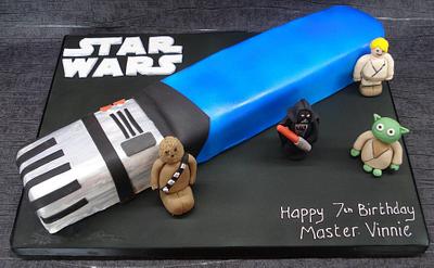 Lightsabre cake - Cake by That Cake Lady
