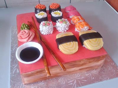 Sushi Platter Cake - Cake by Cake Chic3