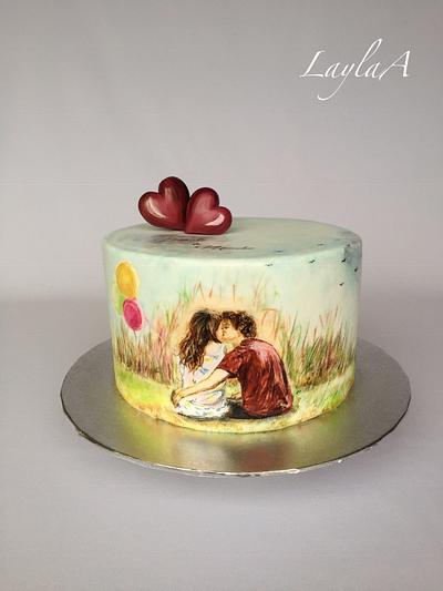 Engagement cake - Cake by Layla A