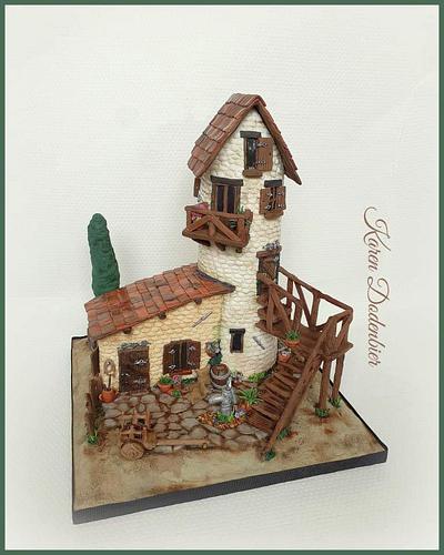 My first cake compitition - old house - Cake by Karen Dodenbier