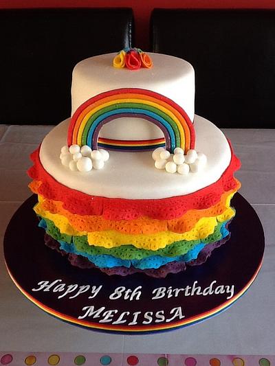 Rainbow cake. - Cake by Michelle.