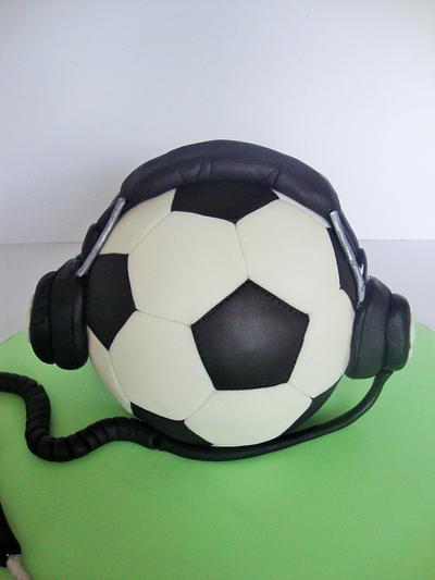 Football and music cake - Cake by Amy
