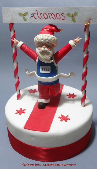 Santa runner - Cake by Sc Sugar Art L'ingegnere nello Zucchero