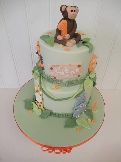 Jungle themed cake  - Cake by The Stables Pantry 