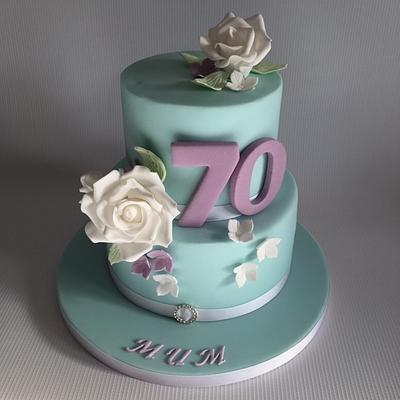 70th birthday cake  - Cake by Amanda sargant
