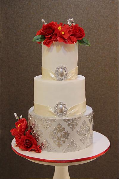 Silver and Red Beauty  - Cake by Signature Cake By Shweta