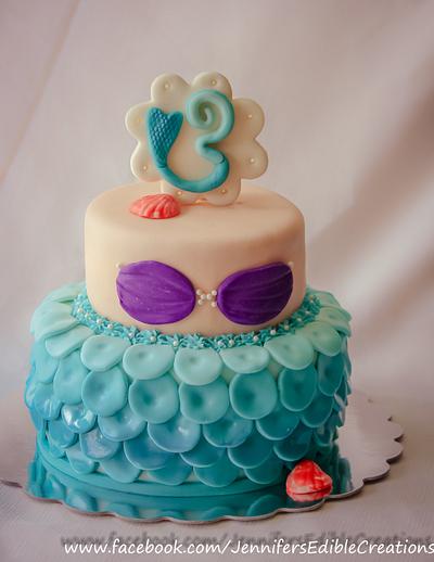 Little Mermaid Inspired Birthday Cake - Cake by Jennifer's Edible Creations