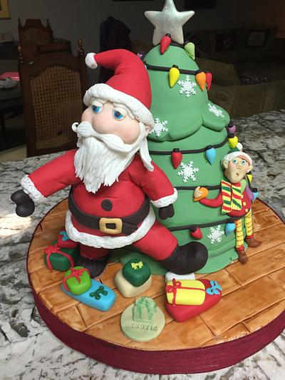 Santa and his Christmas tree  - Cake by Ana Laura Ganem