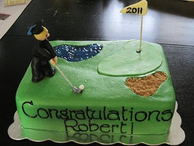 Golfing Grad Cake - Cake by cakesbymary