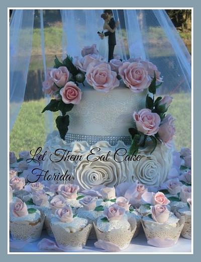 rose wedding cake - Cake by Claire North