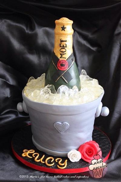 Champagne bottle cake - Cake by Maria's