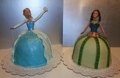 Anna & Elsa - Cake by Barbara