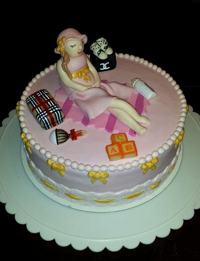Fashionista Babyshower Cake - Cake by Sweet Babycakes