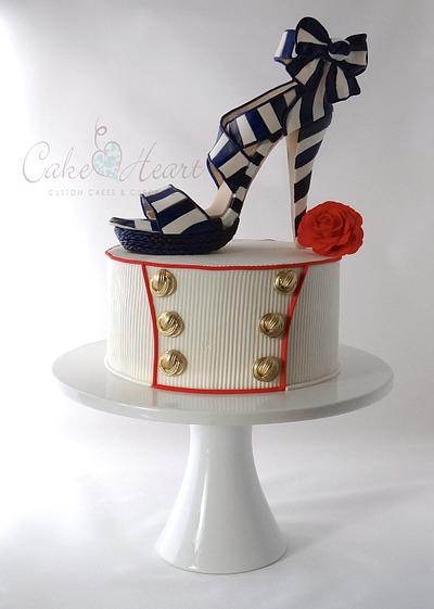'nautical stiletto shoe' Cake Master Magazine ~Issue 21~ June 2014 - Cake by Cake Heart