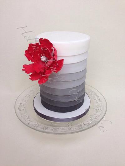 Fifty shades of grey inspired - Cake by Helen Allsopp