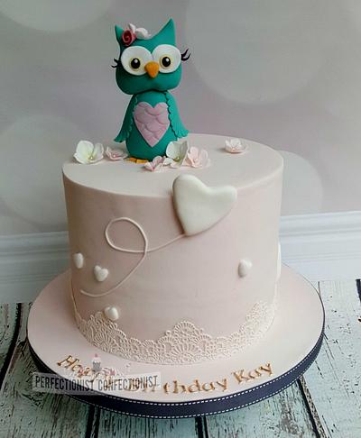 Kay - Owl Birthday Cake - Cake by Niamh Geraghty, Perfectionist Confectionist
