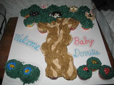 Woodland Animals Baby Shower Cupcake cake - Cake by lilrubyre