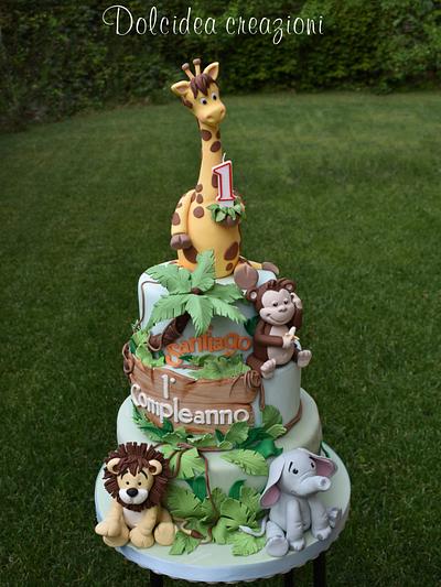 Torta animali della giungla - Jungle cake - Cake by Dolcidea creazioni