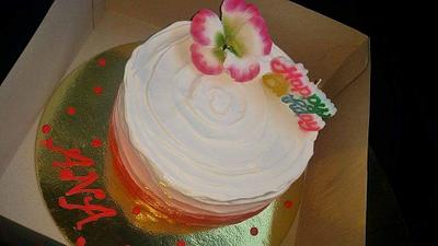 gumamela flower sweet pink - Cake by SweetTwist