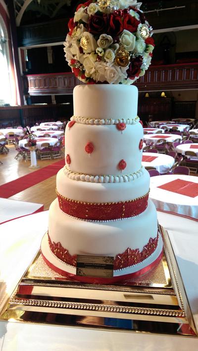Four tier luxury wedding cake - Cake by Fondant Follies Cakes