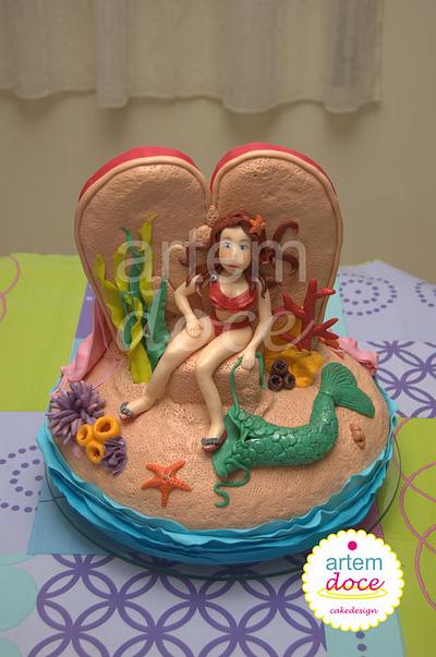 Mermaid in biquini and havainas - Cake by Margarida Guerreiro