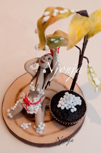 Elf having shower Cupcake Topper - Cake by Njonja