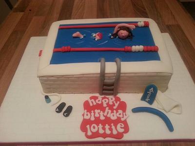 Swimming Gala Birthday Cake - Cake by Rachel Nickson