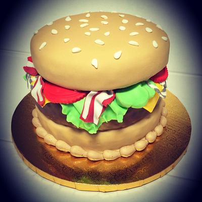 Cheeseburger Cake - Cake by Cakes By Rian