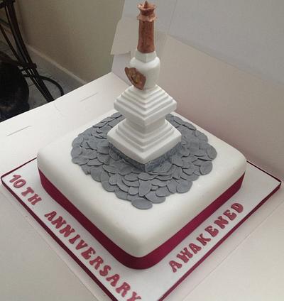 10th Anniversary of Buddhist retreat - Cake by Yvonne Beesley