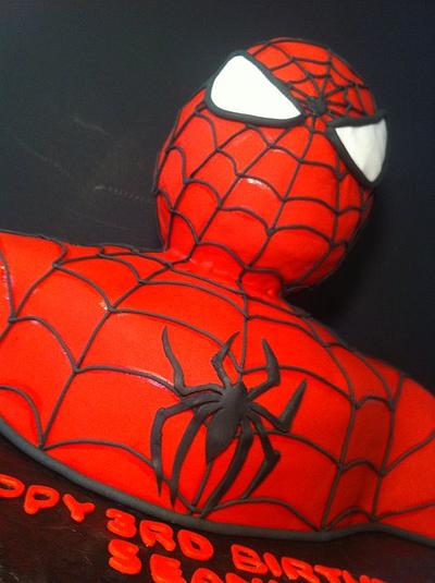 3D Spiderman Bust Cake - Cake by Nikki Belleperche